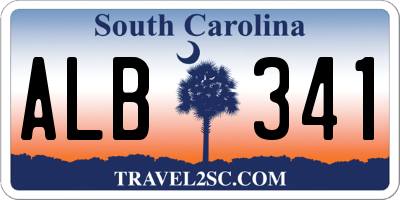 SC license plate ALB341