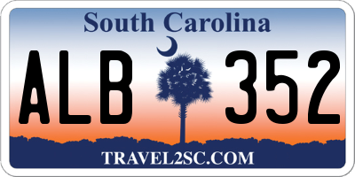 SC license plate ALB352