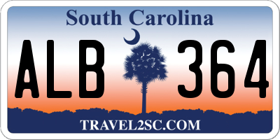SC license plate ALB364