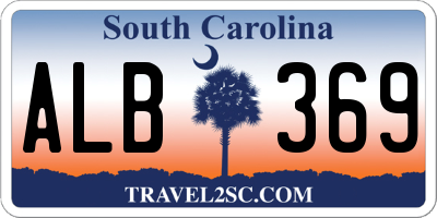 SC license plate ALB369