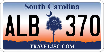 SC license plate ALB370