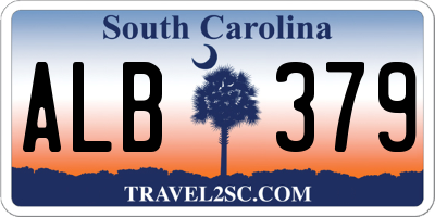 SC license plate ALB379