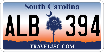 SC license plate ALB394