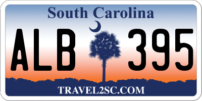 SC license plate ALB395