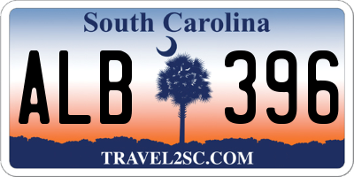 SC license plate ALB396