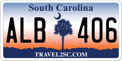 SC license plate ALB406