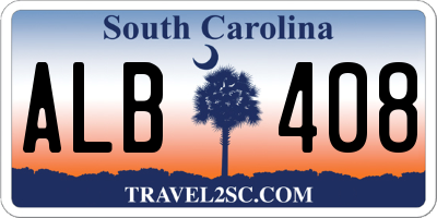 SC license plate ALB408