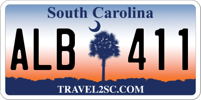 SC license plate ALB411