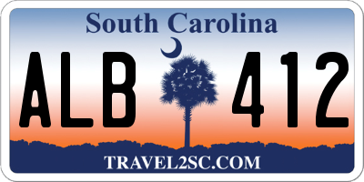 SC license plate ALB412