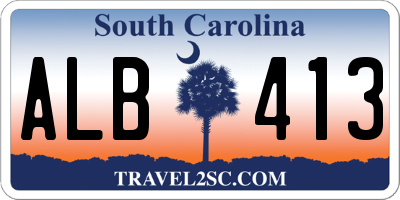 SC license plate ALB413