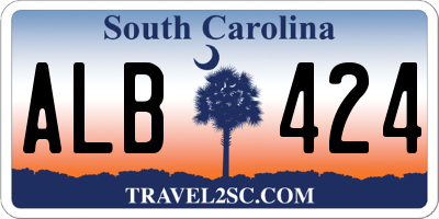 SC license plate ALB424