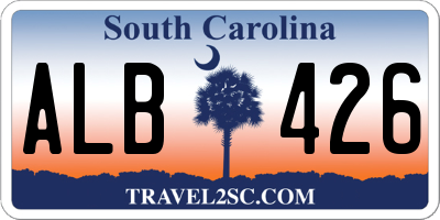 SC license plate ALB426