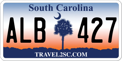 SC license plate ALB427