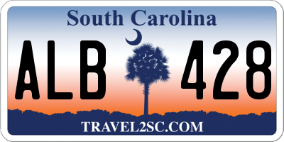 SC license plate ALB428