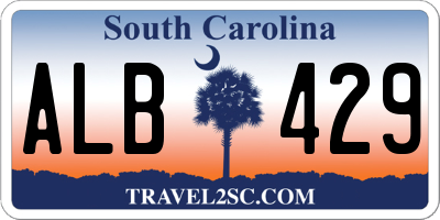 SC license plate ALB429