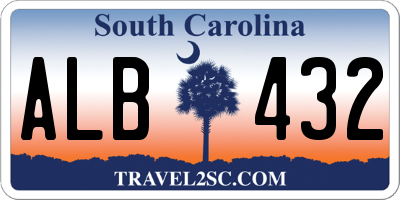 SC license plate ALB432