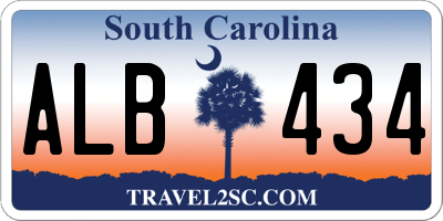 SC license plate ALB434