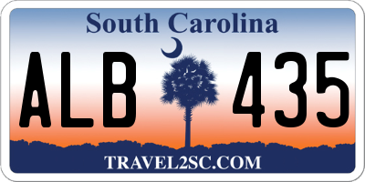 SC license plate ALB435