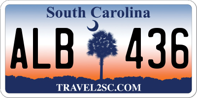 SC license plate ALB436