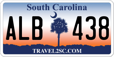 SC license plate ALB438
