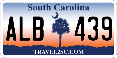 SC license plate ALB439