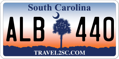 SC license plate ALB440
