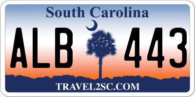 SC license plate ALB443