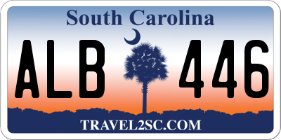 SC license plate ALB446