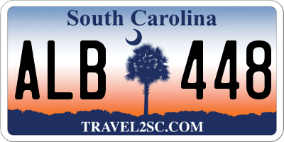 SC license plate ALB448