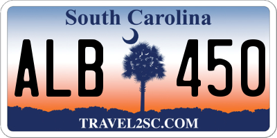 SC license plate ALB450