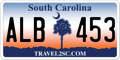 SC license plate ALB453