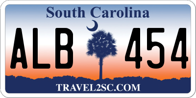 SC license plate ALB454