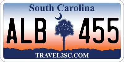 SC license plate ALB455