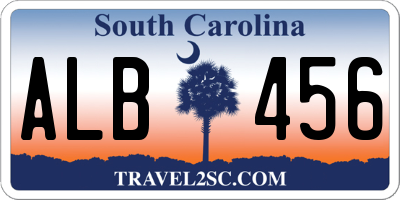 SC license plate ALB456