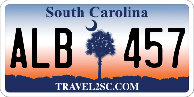 SC license plate ALB457