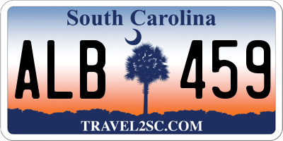 SC license plate ALB459