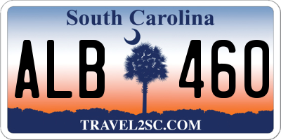 SC license plate ALB460