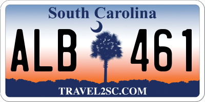 SC license plate ALB461