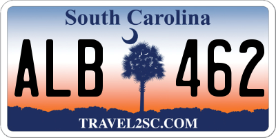 SC license plate ALB462