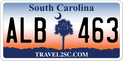 SC license plate ALB463