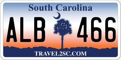 SC license plate ALB466
