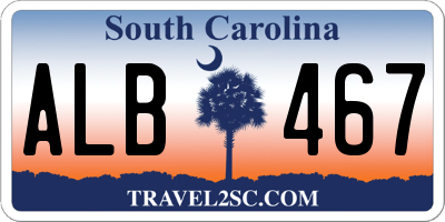 SC license plate ALB467