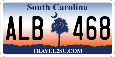 SC license plate ALB468
