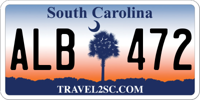 SC license plate ALB472