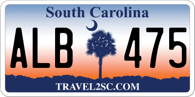 SC license plate ALB475