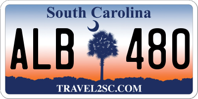 SC license plate ALB480