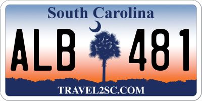 SC license plate ALB481