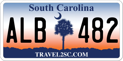 SC license plate ALB482