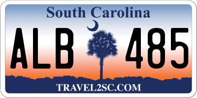 SC license plate ALB485