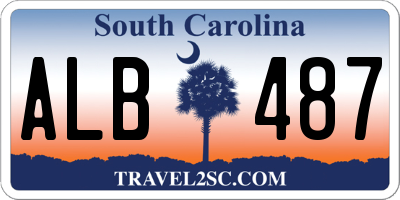 SC license plate ALB487
